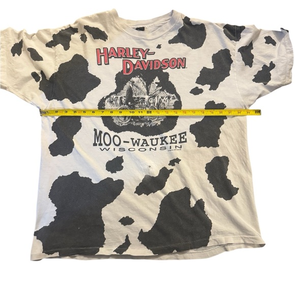 Vintage 90’s Harley-Davidson Cow Print T-Shirt - Picture 9 of 11